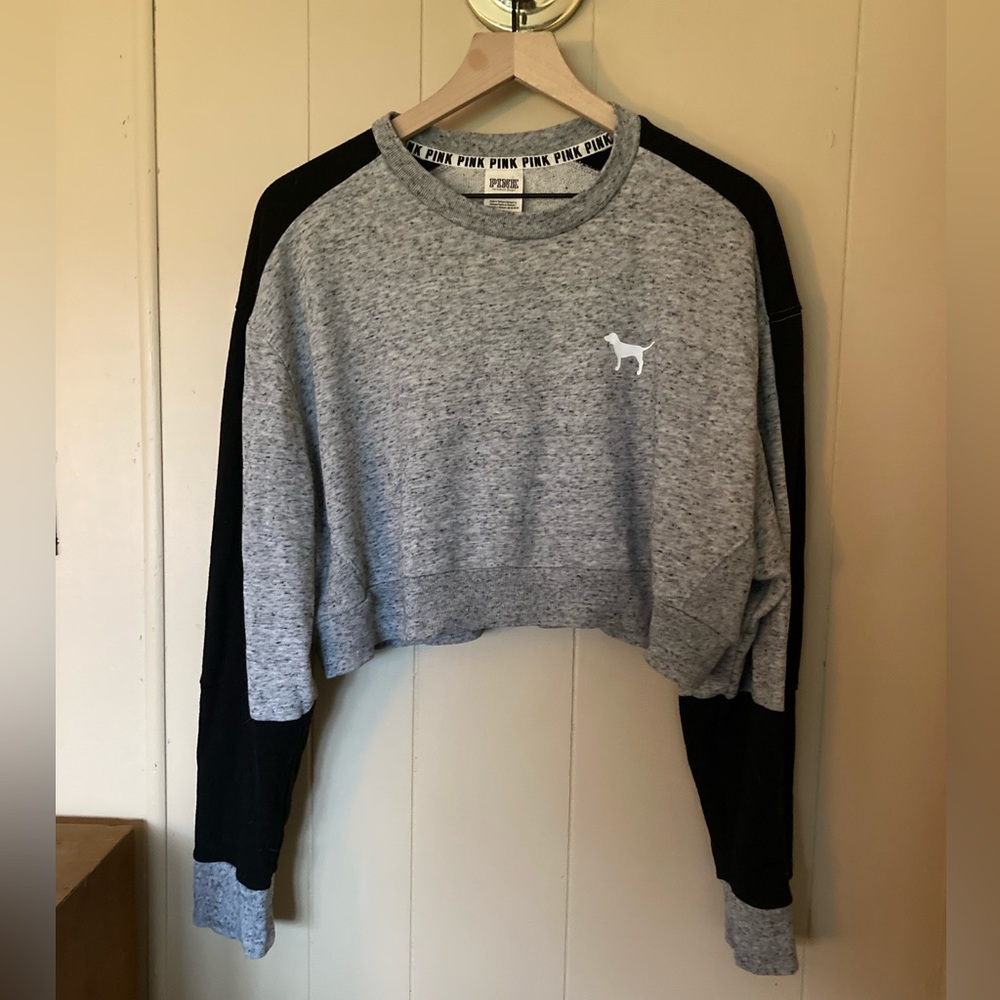 PINK Cropped Pull-Over